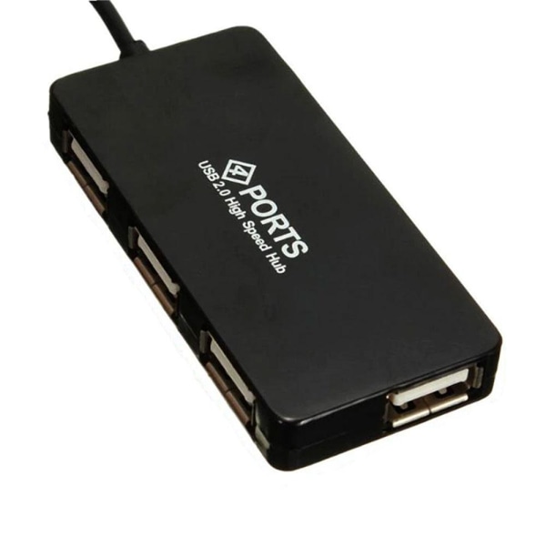 USB 2.0 Hub 4-porttinen musta