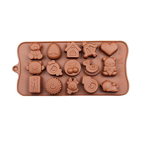Silikonform for baking / sjokolade - Morsomme figurer