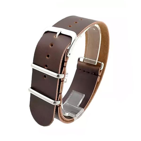 Klokkerem Natorem i kunstlæder 20 mm - Vælg farve Dark brown