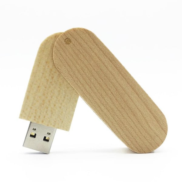 USB-minne 32 GB Träbit - Flera färger Ljusbrun