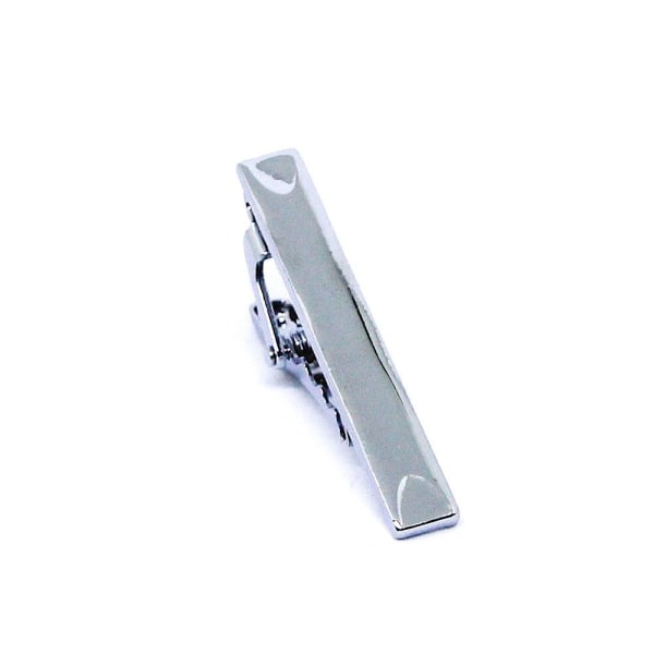Slipsnål / slipsklips - Kort modell i sølvfarge Silver