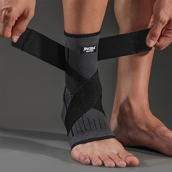 2-pack Svart ankelskydd med straps Svart M
