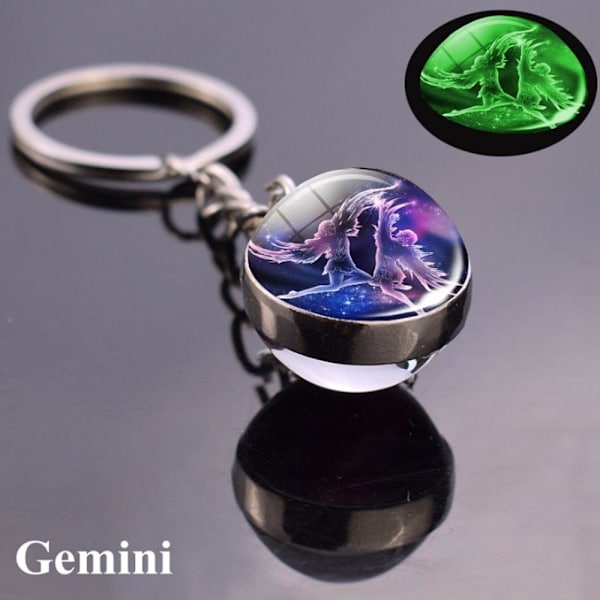 Nøkkelring stjernetegn - Gemini / Tvillingene Purple