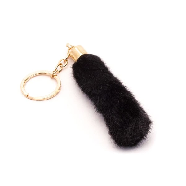 Nøkkelring Lurvigt fluff - Flere farger Black
