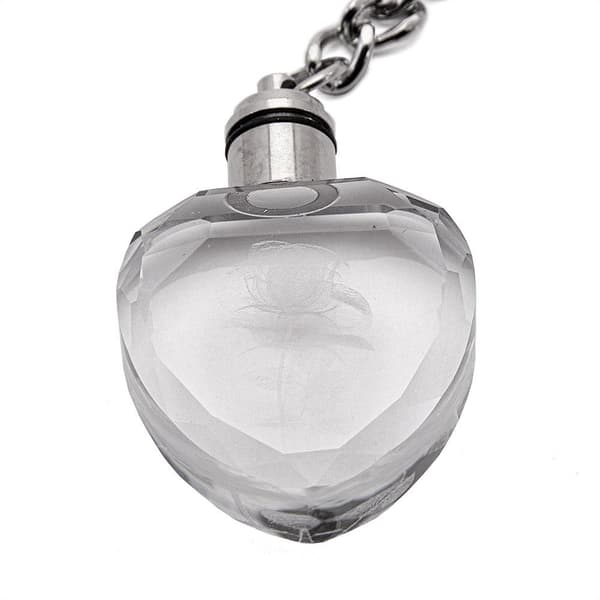 Lasinen LED-avainperä - Ruusu Transparent