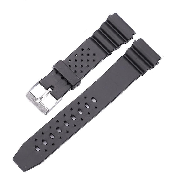 Klockarmband Silikon Sportig Svart - Flera storlekar Black 18 mm