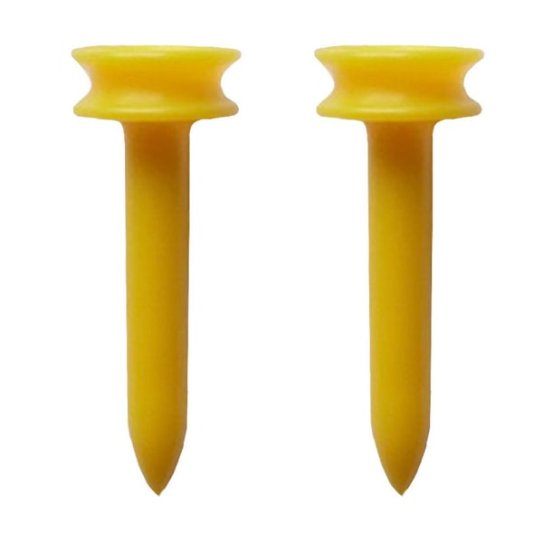 Plast golfpløkker / Slotspløkker 5 mm (50 stk) Yellow