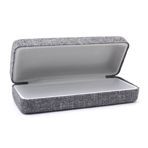 Stabilt Skyddande Hardcase Glasögonfodral Textil - Grå grå