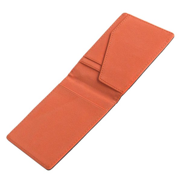 Korthållare med money clip / sedelklämma i stål - Olika färger Orange