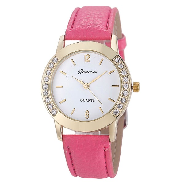 Naisten kello Söpö timanteilla sivuilla - Useita värejä Pink