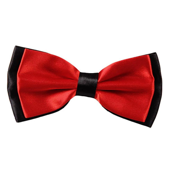 Elegantti tupla-solmio - Eri värejä Dark red