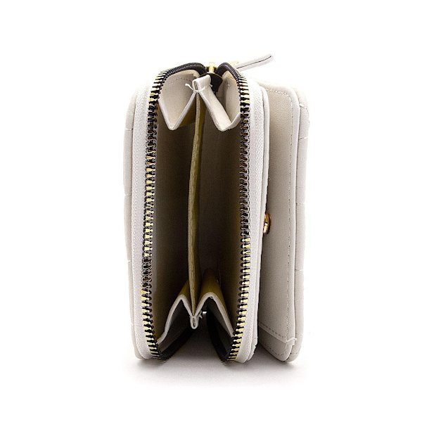 Stilig damelommebok med ruter - Flere farger Beige