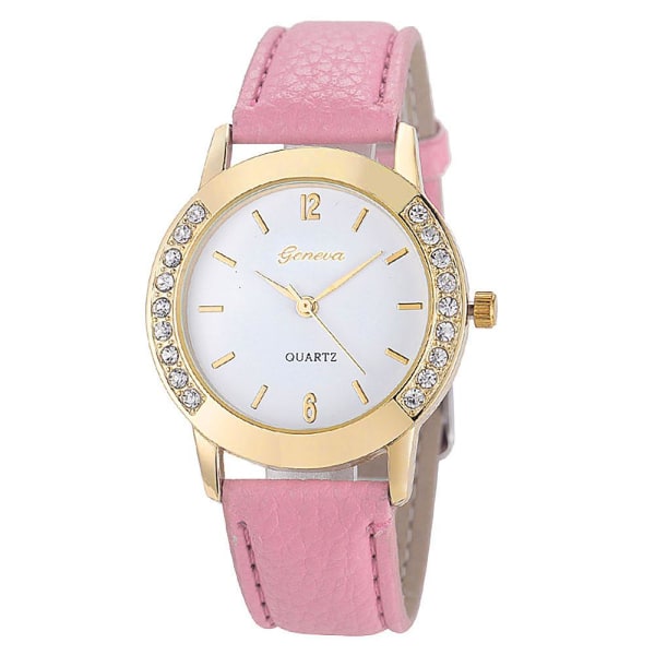Naisten kello Söpö timanteilla sivuilla - Useita värejä Light pink