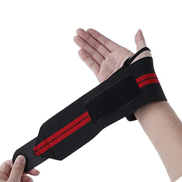 Håndledsstøtte med velcro - Sort / Rød