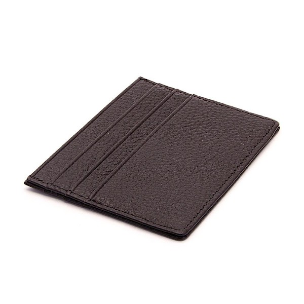 Korthållare Slim Classic Äkta läder - Mörkbrun Dark brown