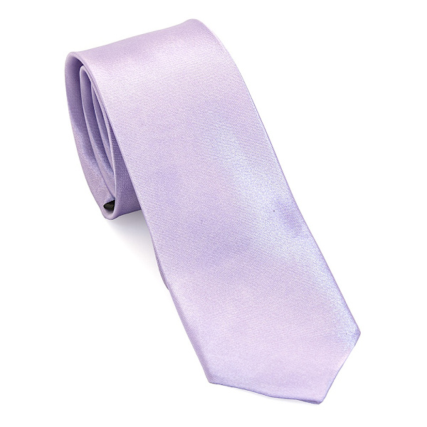 Smal / slank ensfarvet slips - Forskellige farver Lavender