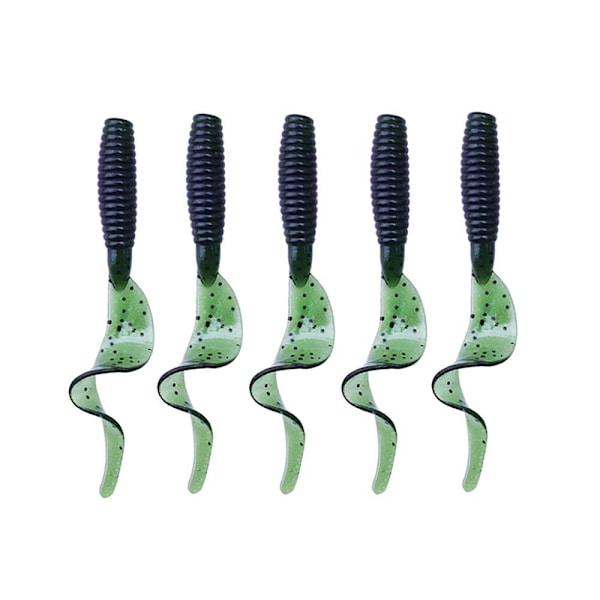 5-pack Jiggar Standard Curly Tail 55 mm - Flera färger Gul