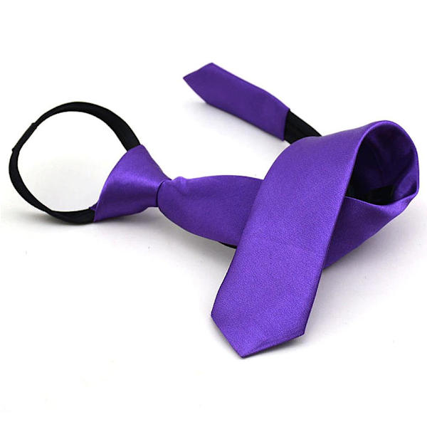 Ferdigknyttet slips i én farge - Flere farger Purple