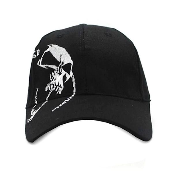 Kasket - Dødningehoved - Sort Black