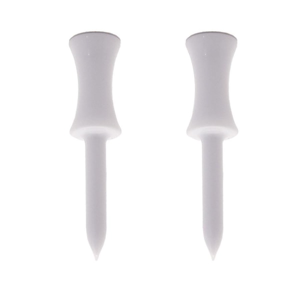 Plast golfpinner / Castle pinner 24 mm (40 stk) White