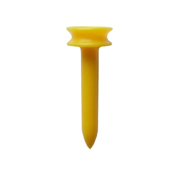 Plast golfpinner / Castle pinner 5 mm (25 stk.) Yellow