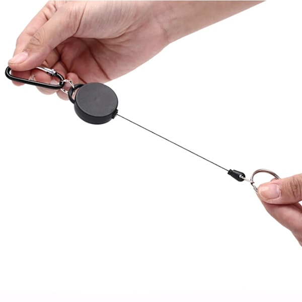 2-pack Nyckelring med jojo-funktion Svart
