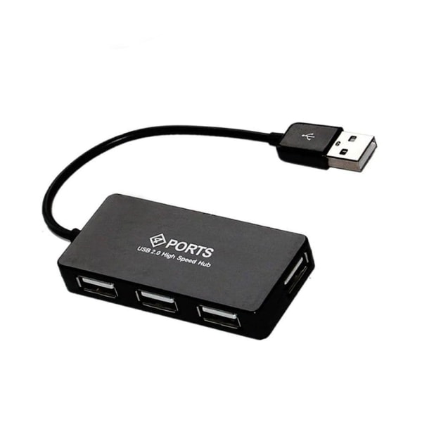 USB 2.0 Hub 4-porter svart