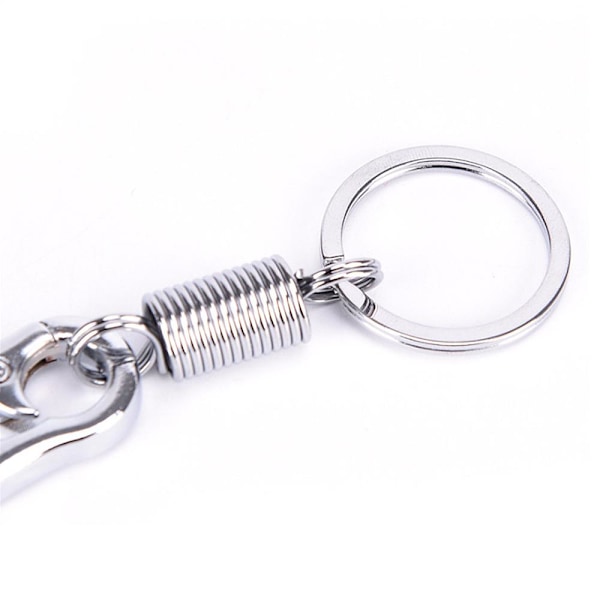 Nyckelring med karbinhake Silver