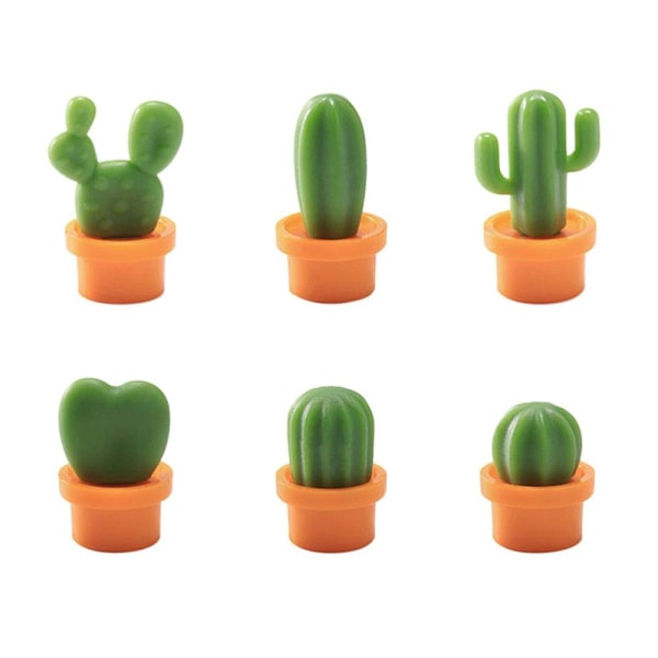 Kylskåpsmagneter - Kaktusar 6-pack Grön