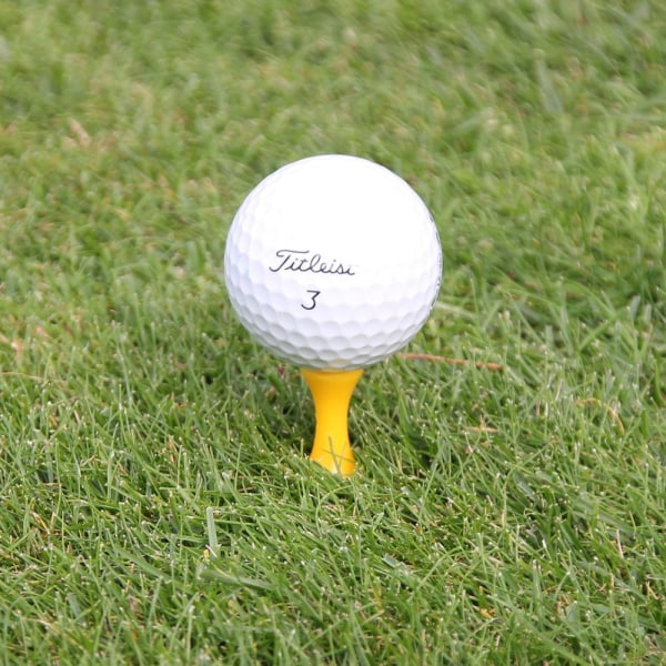 Plast golfpløkker / Slotspløkker 25 mm (50 stk) Yellow