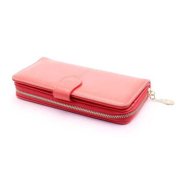 Rommelig damelommebok Classic Zipper Large - Flere farger Red