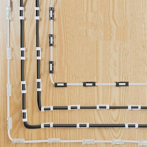 Kabelclips 20-pak Hvid eller Transparent White