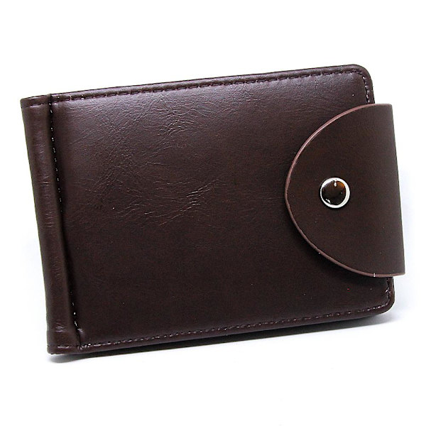 Kortholder med pengesklips og spenne - Flere farger Dark brown