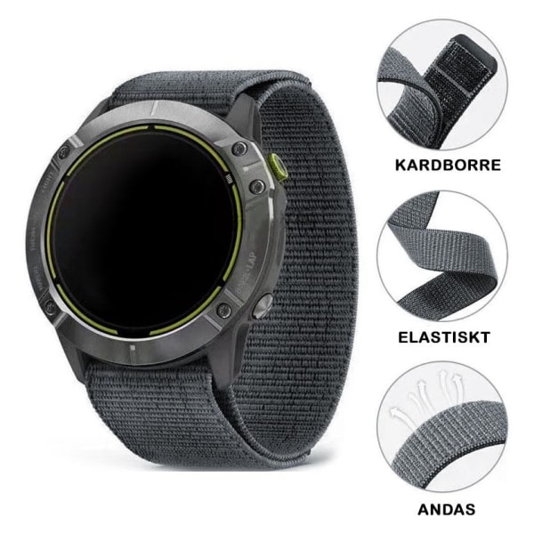 Klockarmband Nylon Flexistrap Smartwatch etc grå