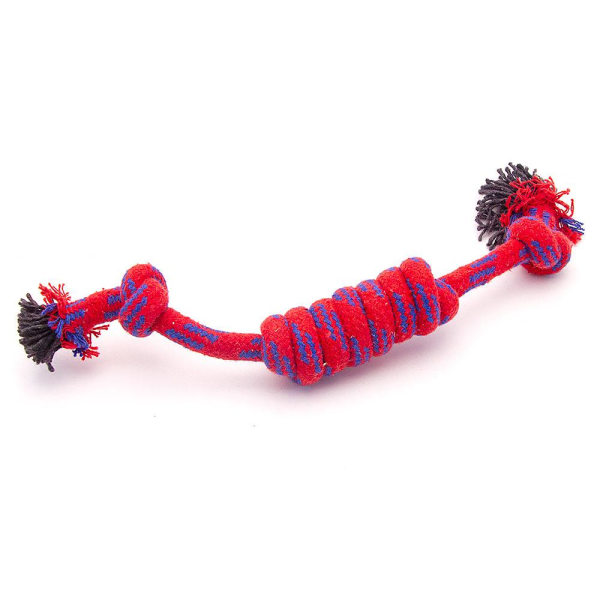 Purulelu / Bit Toy Dog - Kierretty köysi useissa väreissä Red