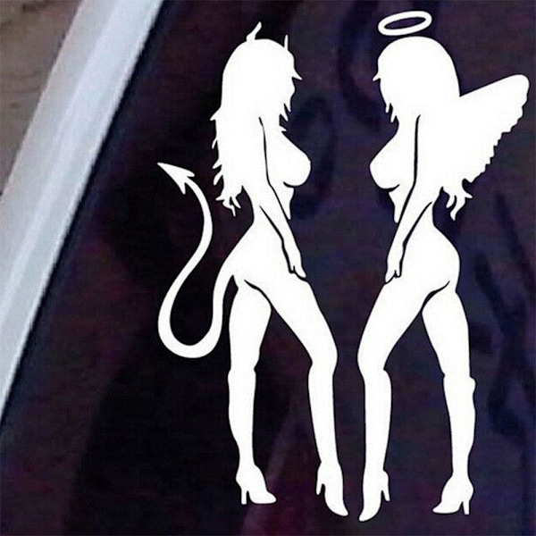 Dekal till bil - "Good and Bad" White