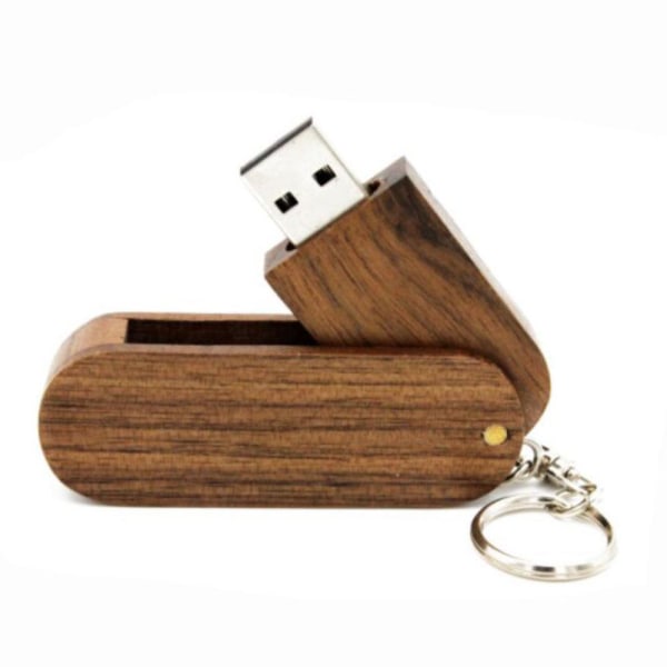 USB-tikku 64 Gt Puun pyöristetty - Tummanruskea Dark brown