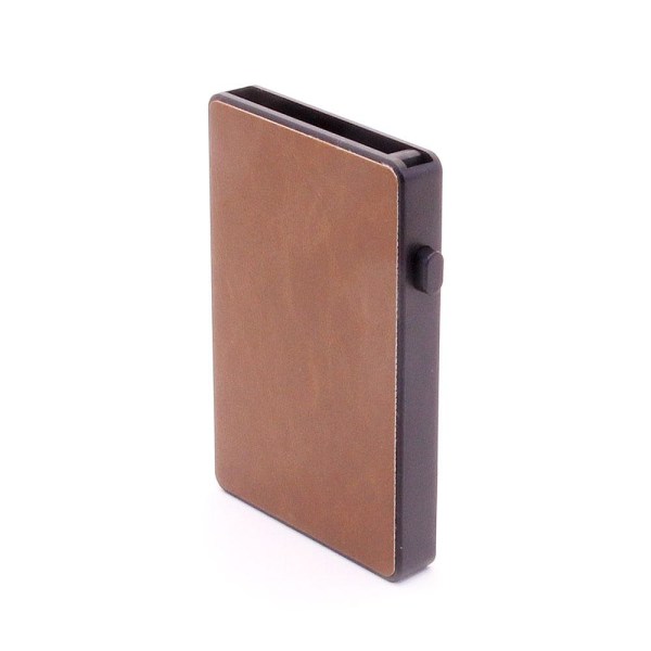 Kortfodral / Korthållare Card Case Pop Up Leather - Brun Brun