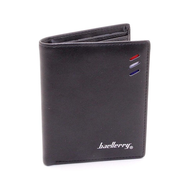 Liten plånbok Small Bifold Vertical PU - Svart Black