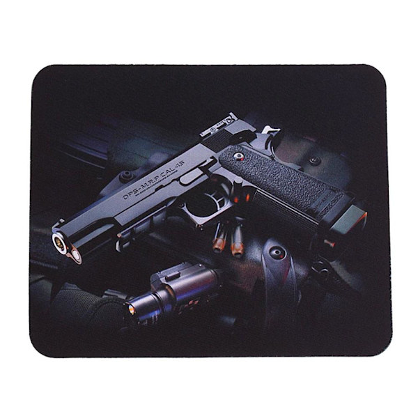 Musemåtte 22x18 cm - Håndpistol Grey