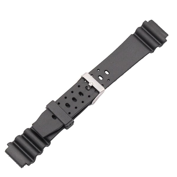 Klockarmband Silikon Sportig Svart - Flera storlekar Black 18 mm