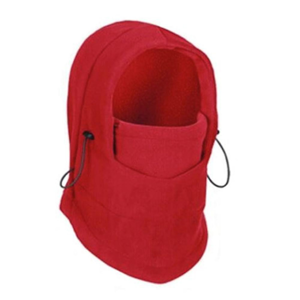Flexibel huva / ansiktsmask i fleece - Olika färger Röd