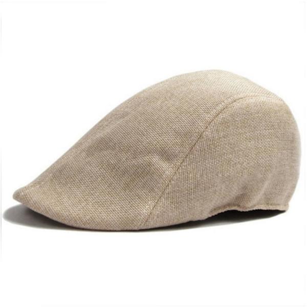 Flat Cap / Gatsby / Gubbkeps - Ensfarvet forskellige farver Beige