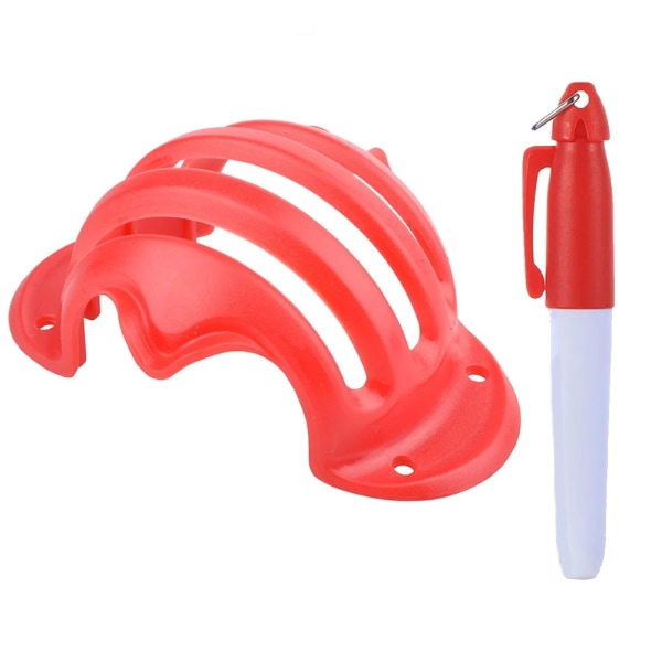 Smidig bollsmarkeringsmall + penna - Flera färgval Röd