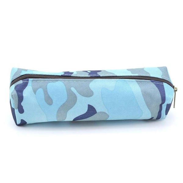 Lille makeuptaske / penalhus - Blå Camouflage Blue