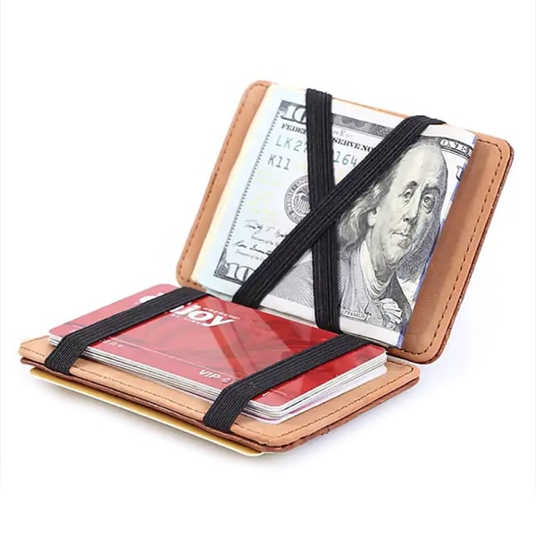 Smart korthållare - Magic Wallet läder Brun