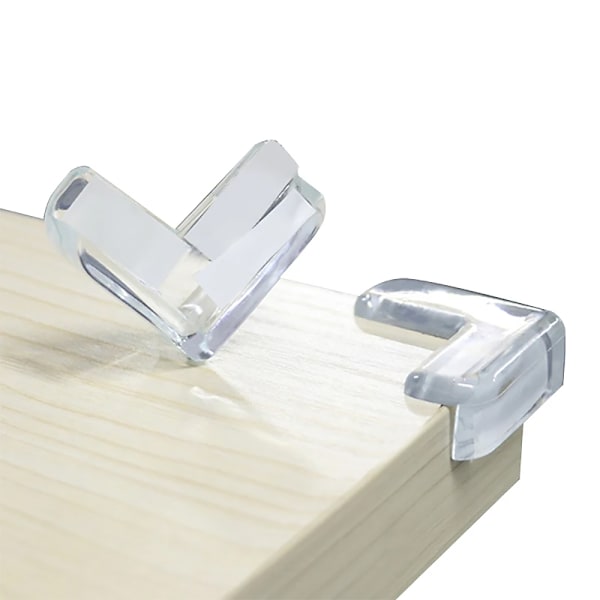 L-formade hörnskydd barn 10-pack - Flera färger Transparent