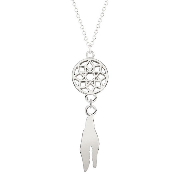 Halsband med hänge - "Dream Catcher" Silver / Guld Silver