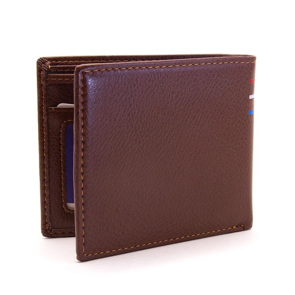 Plånbok Mellanstor Slimmad Konstläder - Brun Brown