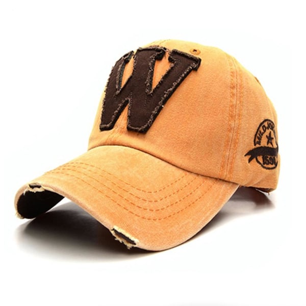 Cap / Baseballcap Vintage "W" - Flere fargevalg Yellow